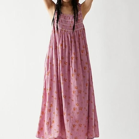 Free People Azure Maxi Dress Floral Printed Sleeveless New XL - Picture 7 of 7